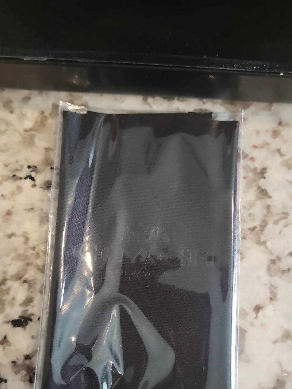 Coach Black Eyewear Case Only with Embossed Logo. EUC